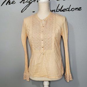 Old Navy Cottagecore Eyelet Long Sleeve Top, Small